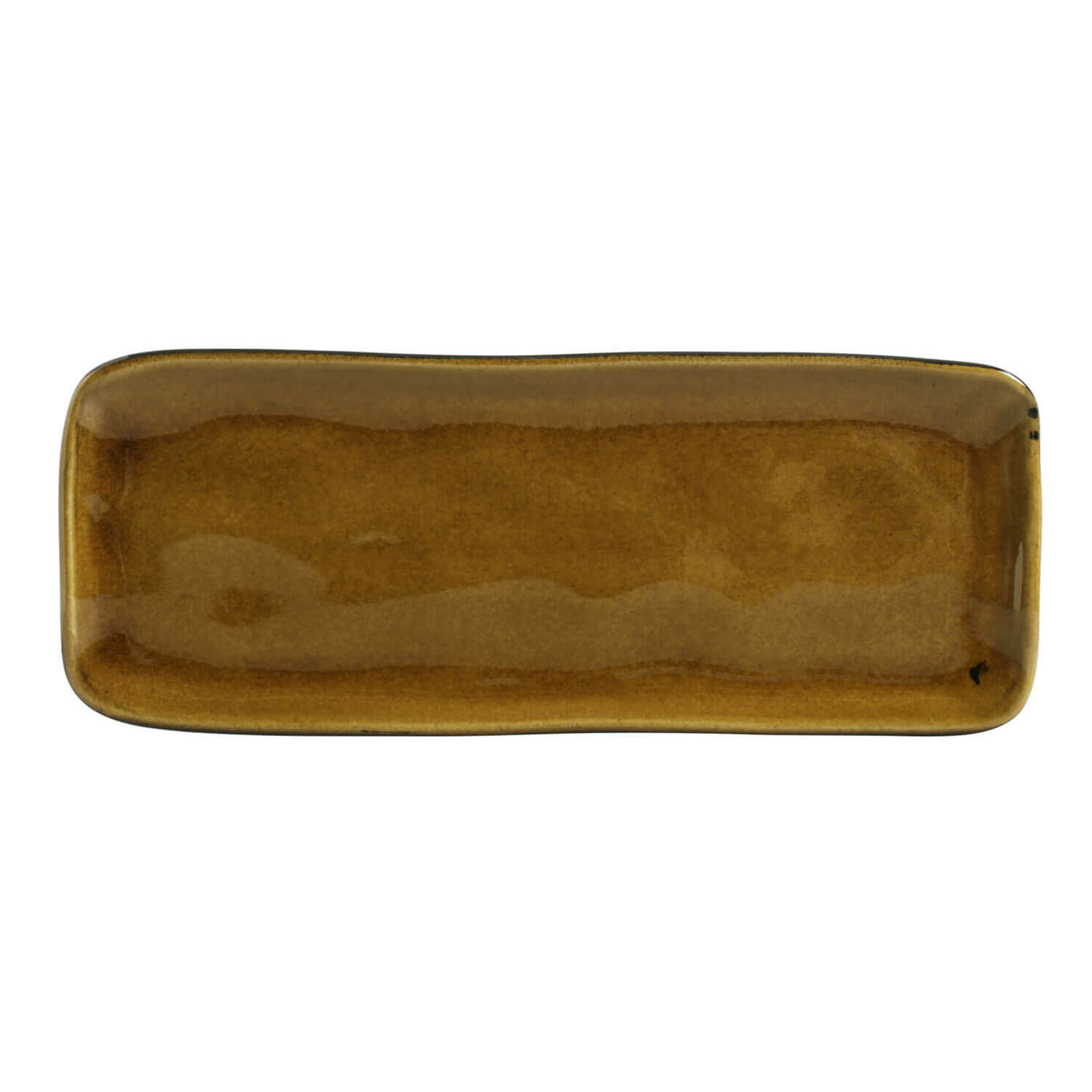 Conjunto com 4 Travessas Retangular Média Orgânico Âmbar 33x13cm