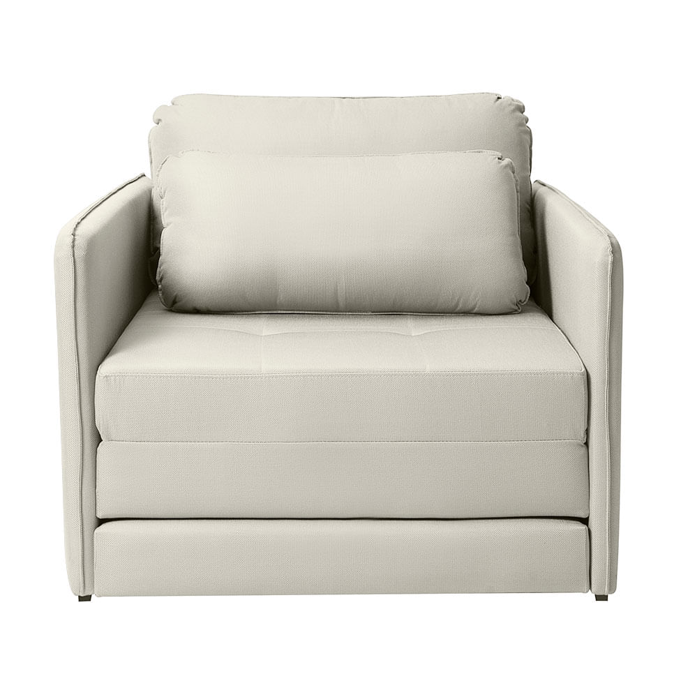 Poltrona Cama Ipê em Veludo Off White - Imagem 2