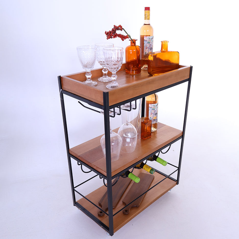 Carrinho Adega Slim com Rodizio - Imagem 7