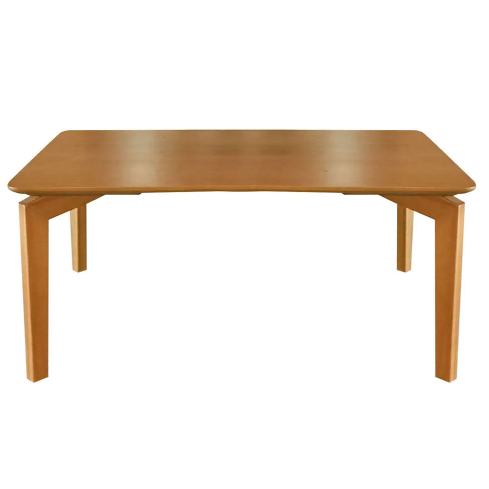 Mesa de Jantar Alpha Retangular em Madeira Maciça Castanho 160x90