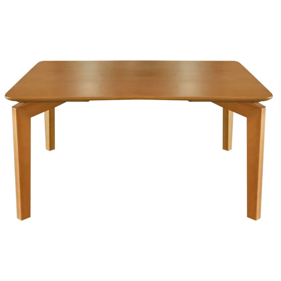 Mesa de Jantar Alpha Retangular em Madeira Maciça Castanho 130x90