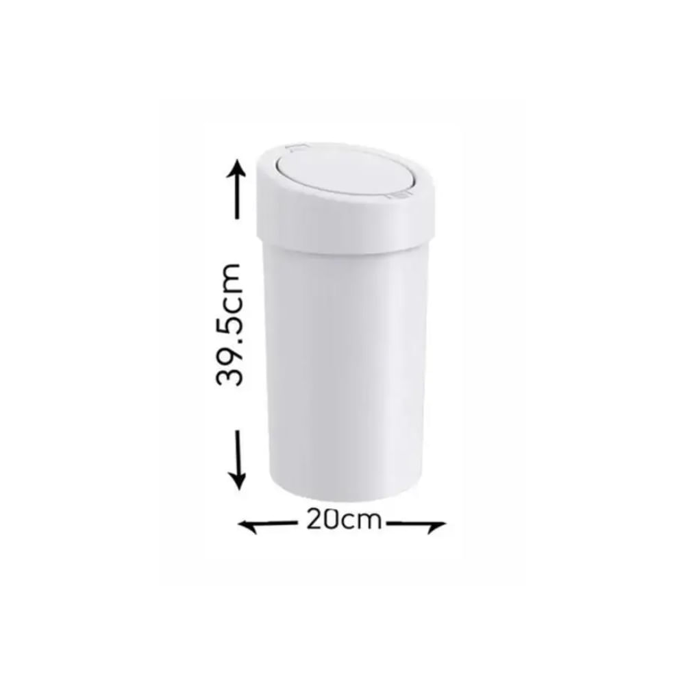 Lixeira com Abertura por Toque 9 Litros Light Gray - Imagem 4