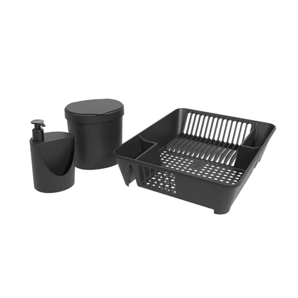 Kit Organize Sua Pia Basic Preto