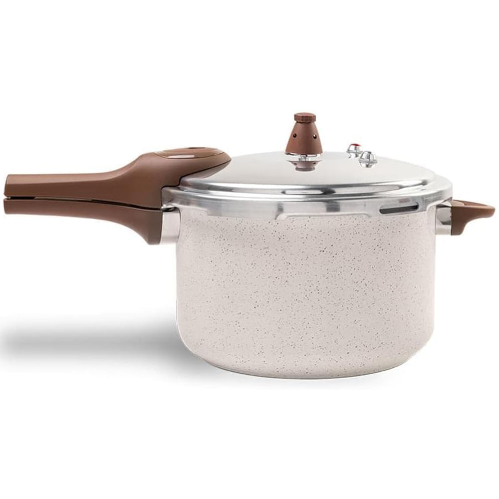 Panela de Pressão com Cerâmica e Indução 6,8L Vanilla