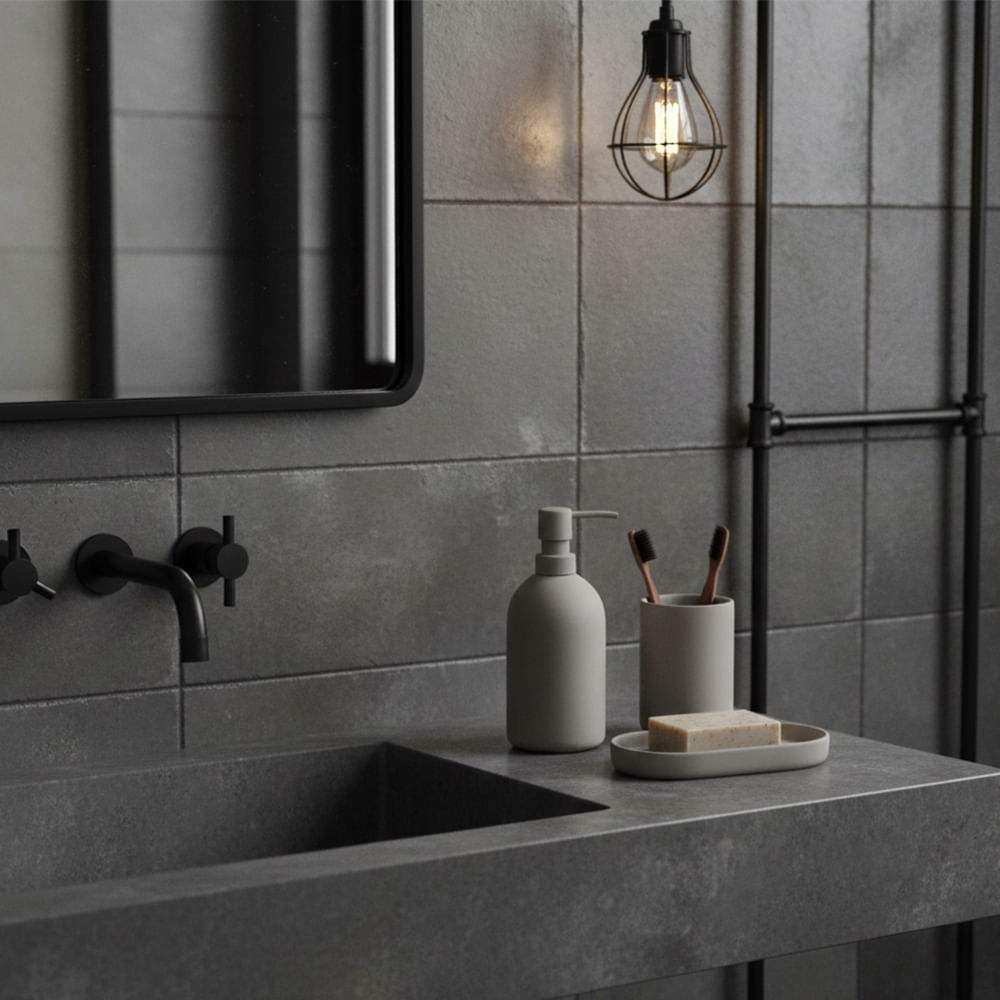 Kit com 3 Peças para Banheiro Cerâmica Lunar - Imagem 5