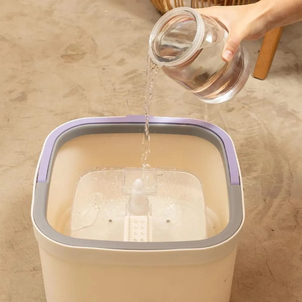 Mop Giratorio Agua Nova Com Balde e Esfregao Branco - Imagem 5