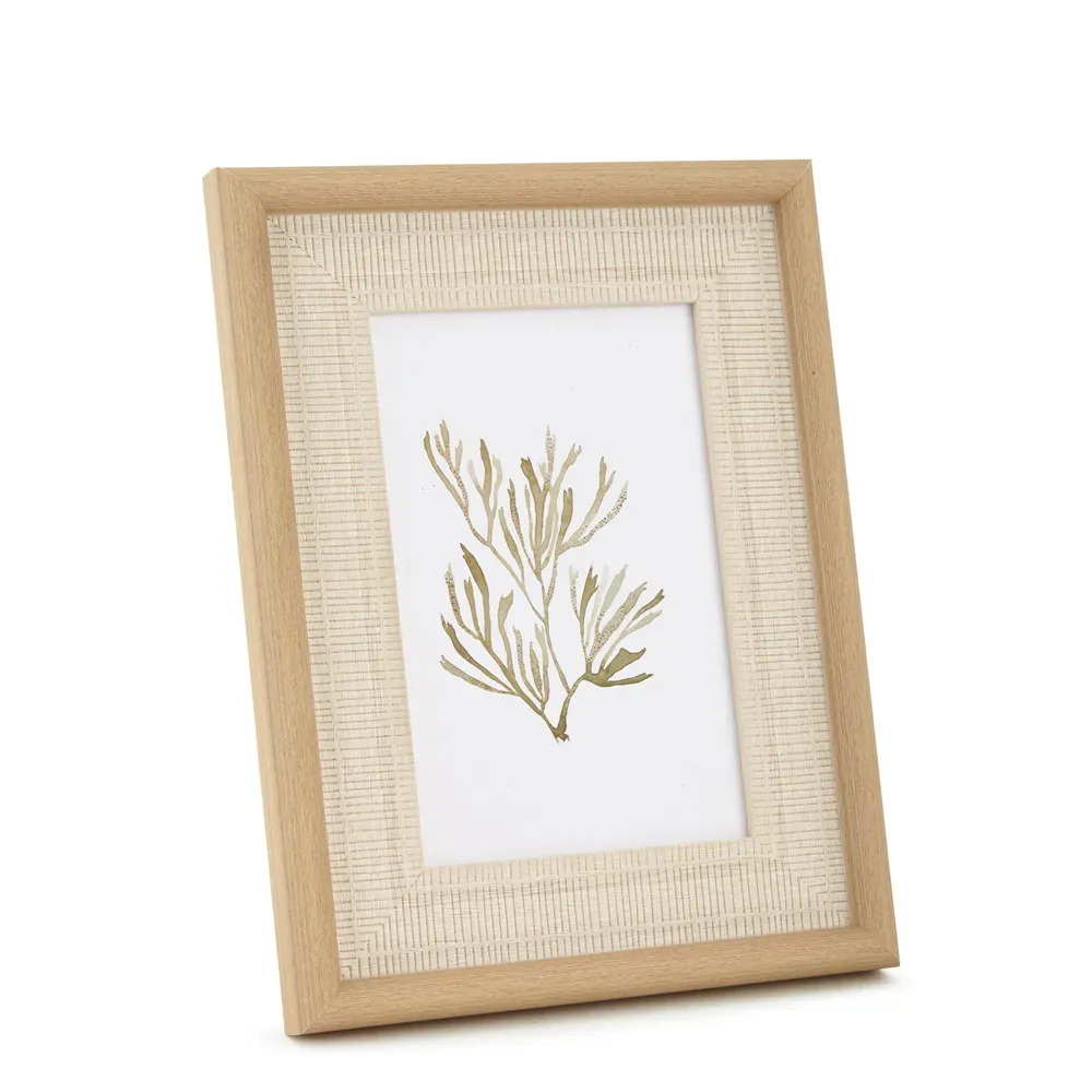 Porta Retrato Poliestireno e Vidro 10x15 Bege