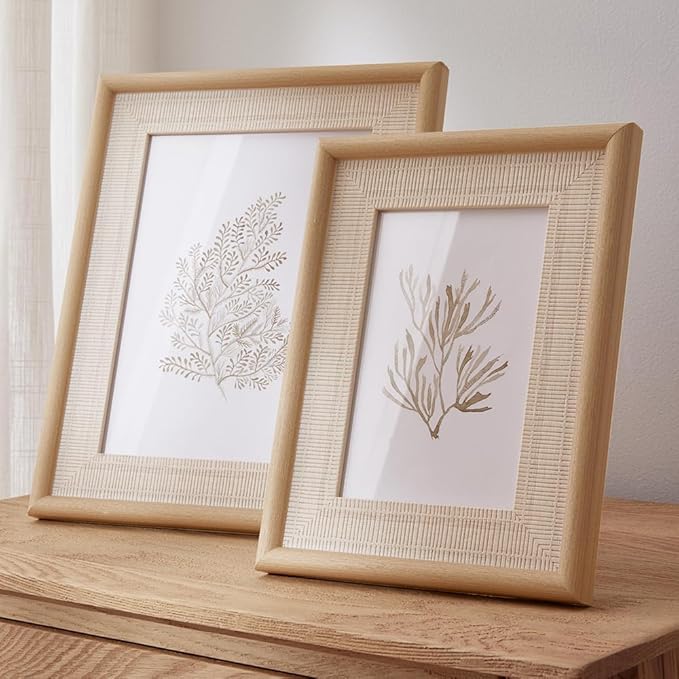 Porta Retrato Poliestireno e Vidro 10x15 Bege - Imagem 2