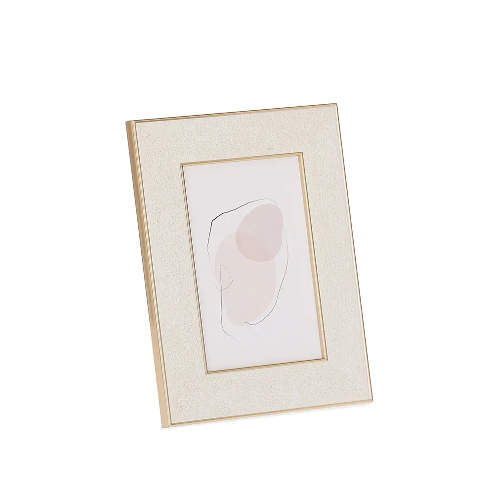 Porta Retrato Poliestireno e Vidro 10x15 Branco