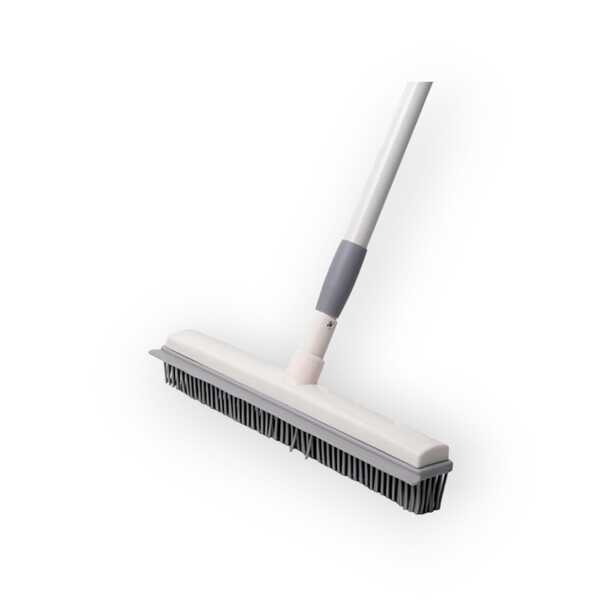 Vassoura com Rodo Multiuso 2 em 1 Branco