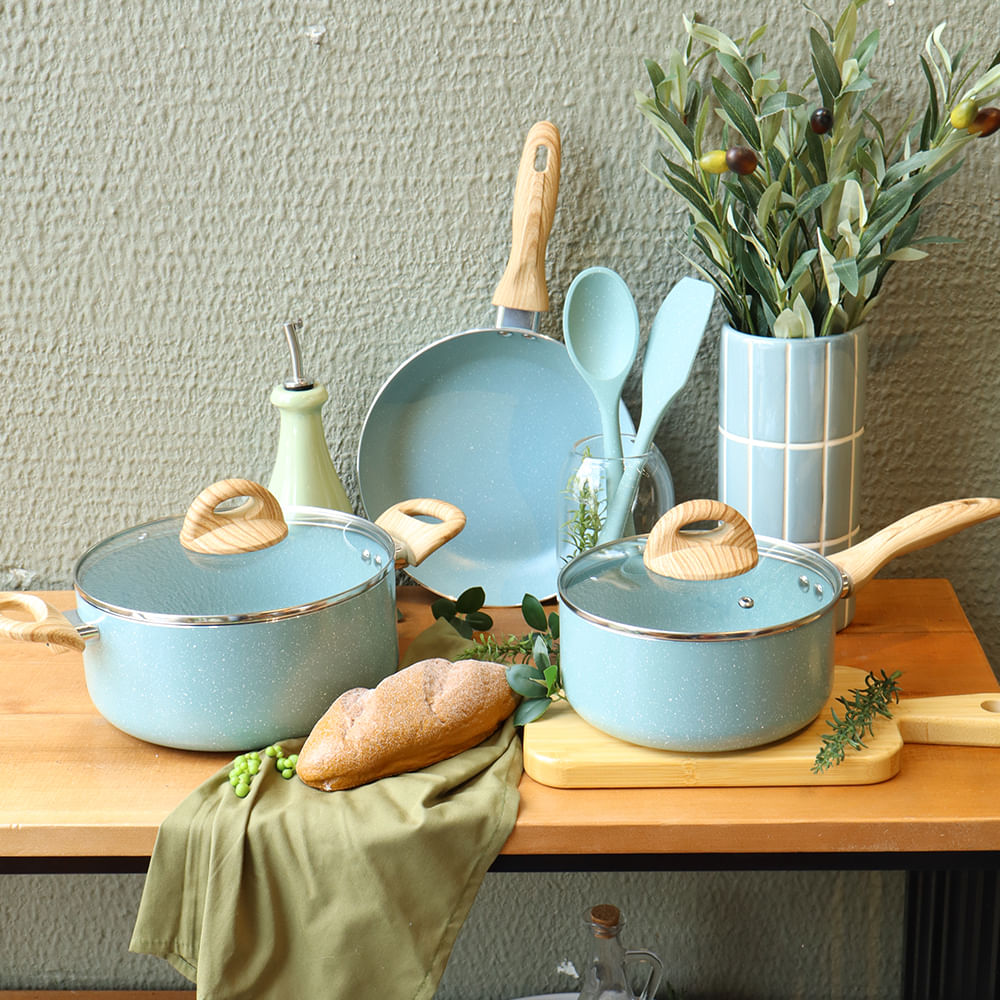 Conjunto de Panelas Botanika Brinox 6 Peças Verde - Imagem 12