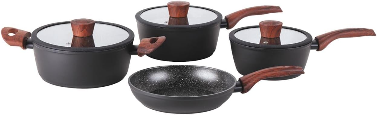 Jogo de Panelas Brinox 4 Peças Ceramic Life Sirius Preto | Indução, Cerâmica Mineral Resist e Design Fosco