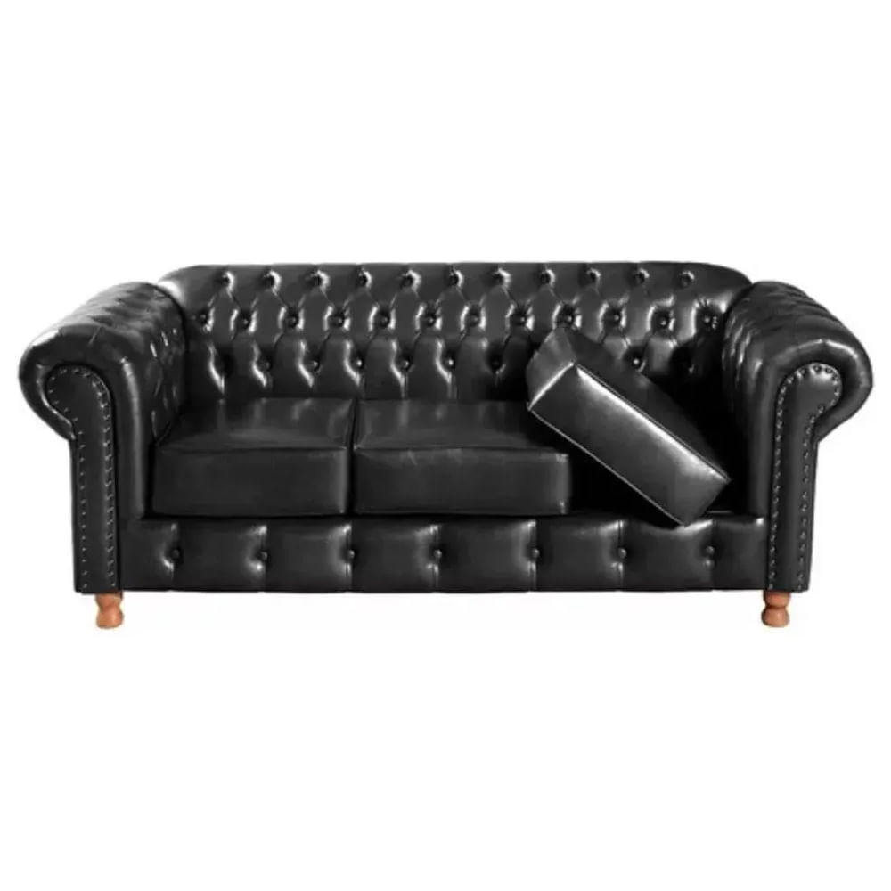 Sofá Chesterfield Paris Preto 2,20m - Imagem 2