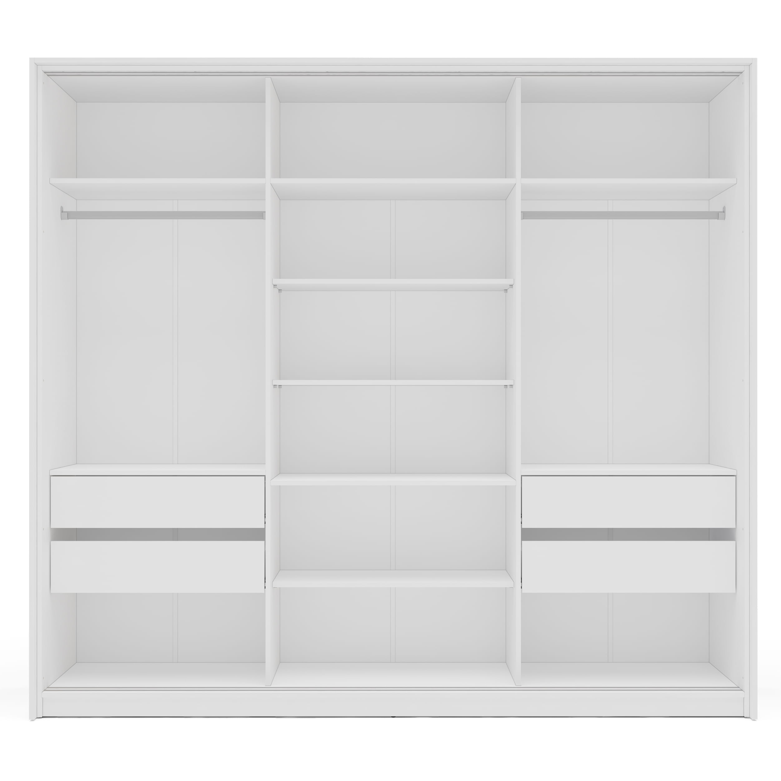 Guarda-Roupa Lisboa com 3 Portas de Correr Branco - Imagem 2