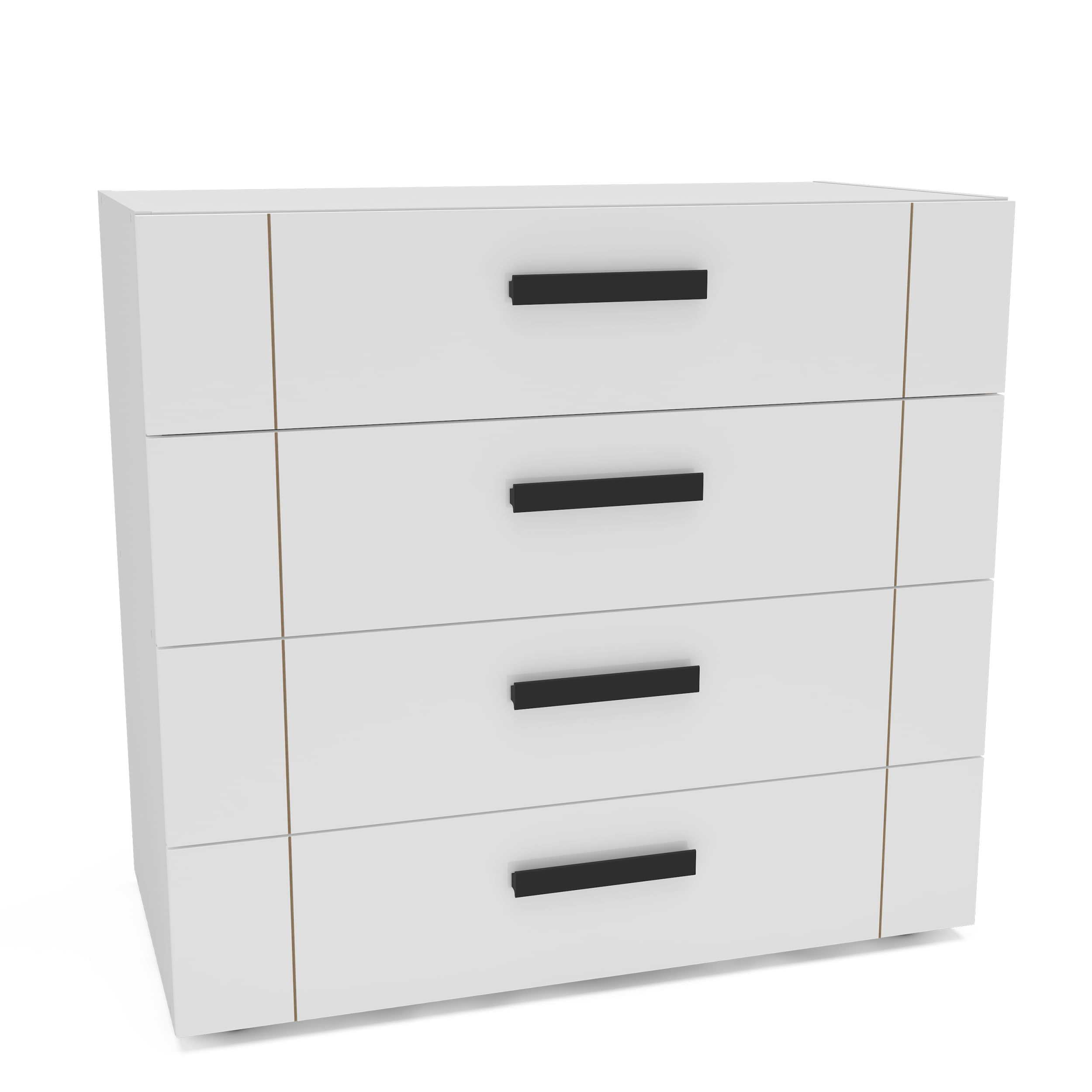 Cômoda Lisboa com 4 Gavetas Branca