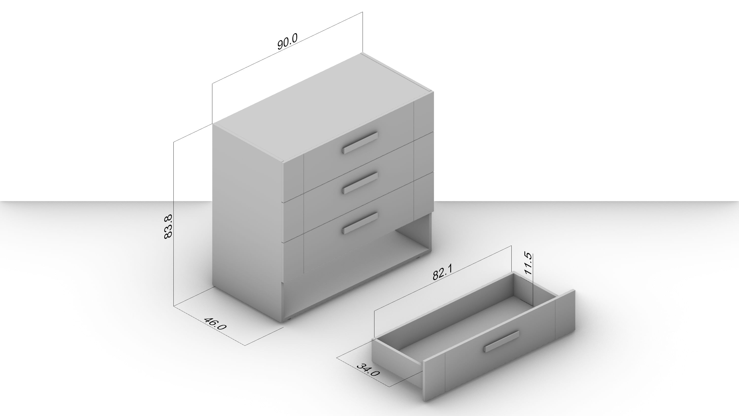 Cômoda Lisboa com 4 Gavetas Branca - Imagem 4