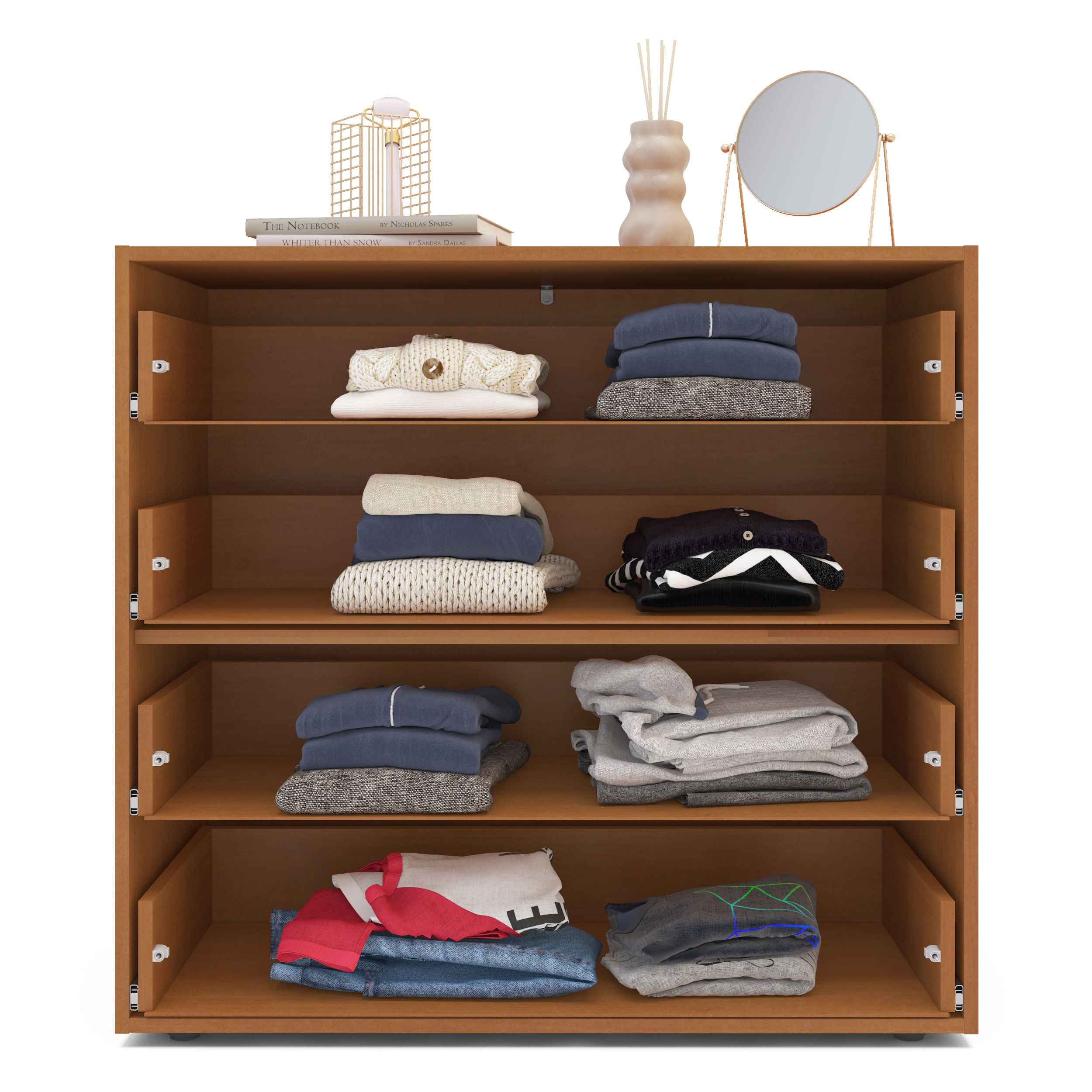 Cômoda Porto com 4 Gavetas Freijó e Branco - Imagem 2