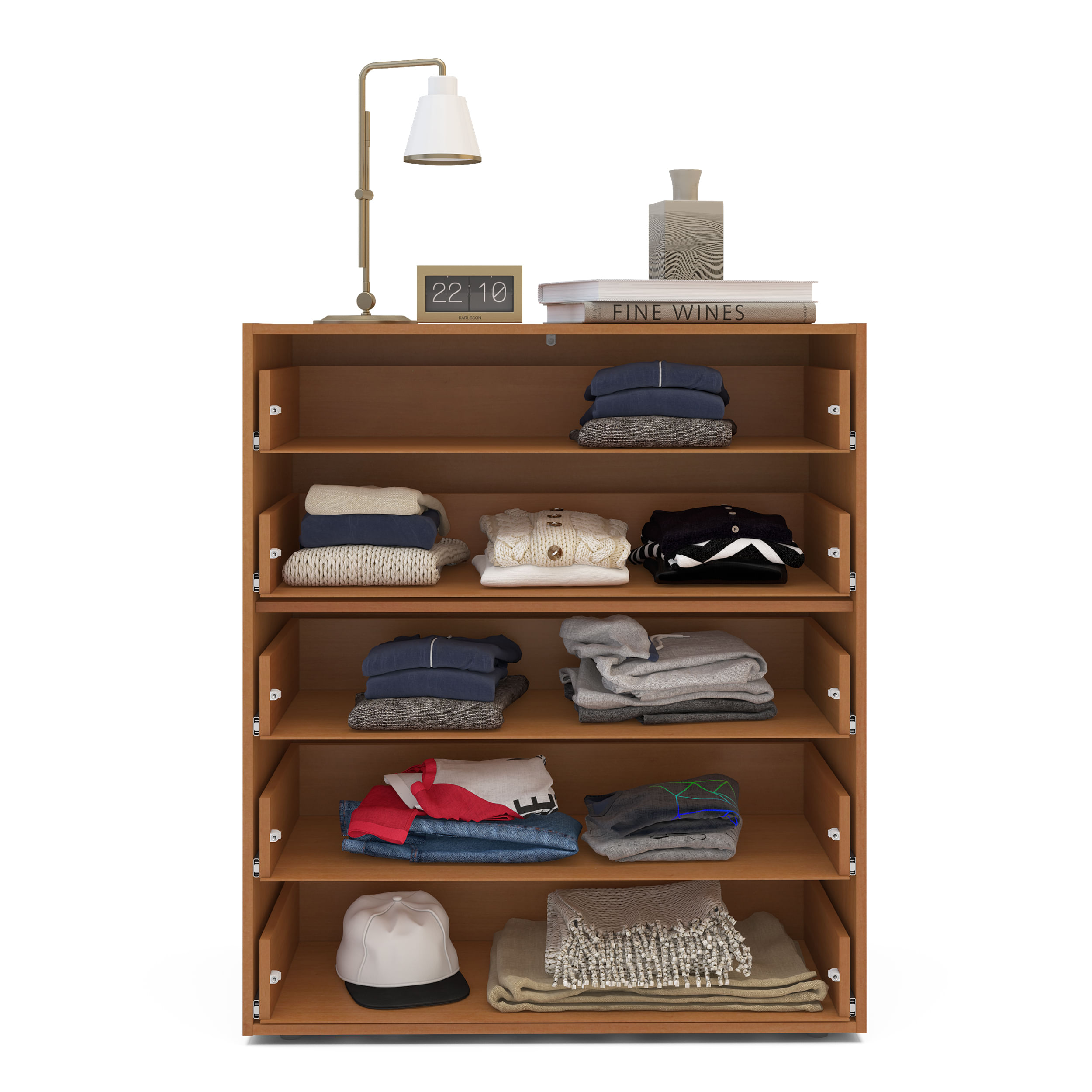 Cômoda Valencia 5 Gavetas Branca e Freijó - Imagem 2