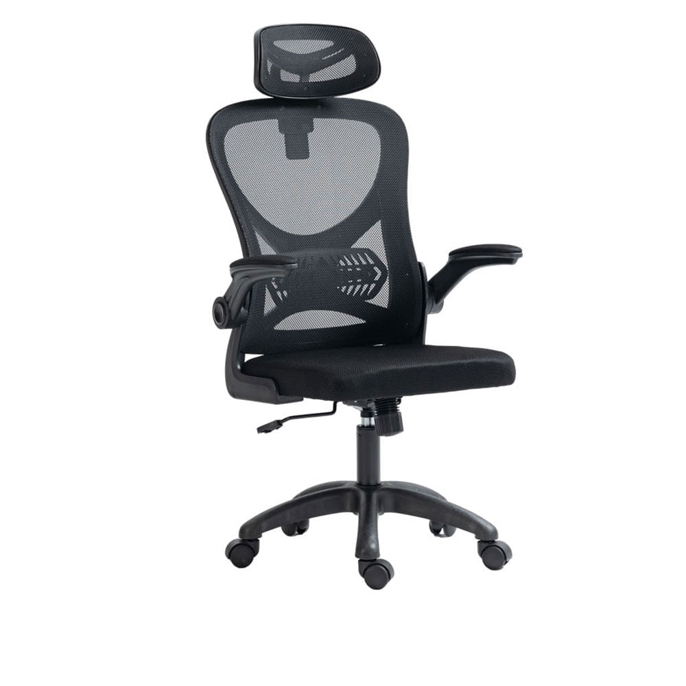 Cadeira Office Columbus com Tela Mesh Preta