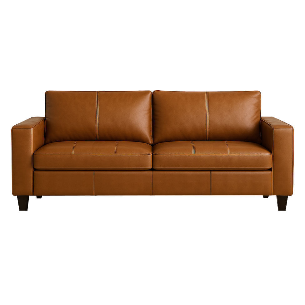 Sofá Royale 3 Lugares 2,06m Couro Legítimo Green D30 | Openbox2
