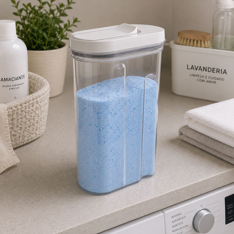 Pote Hermético Branco 1,2L | Vestcasa