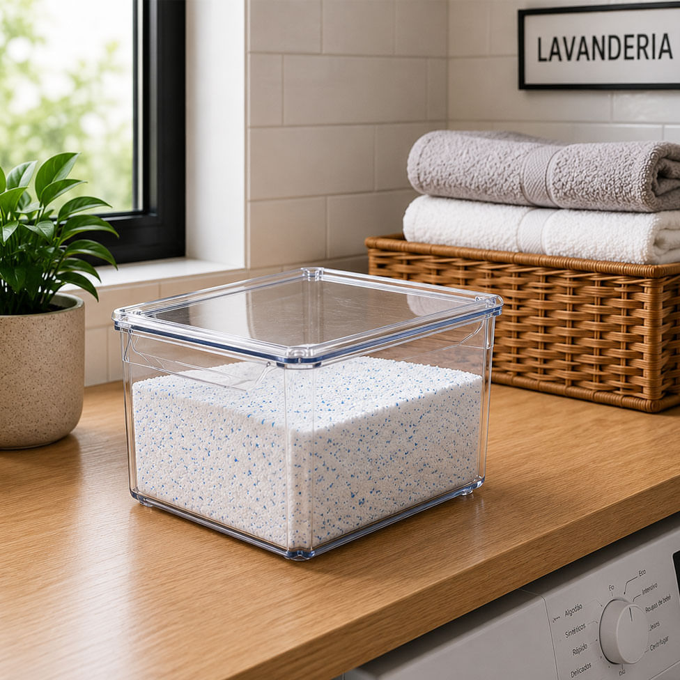 Caixa Organizadora Tampa Empilhável 15x20cm