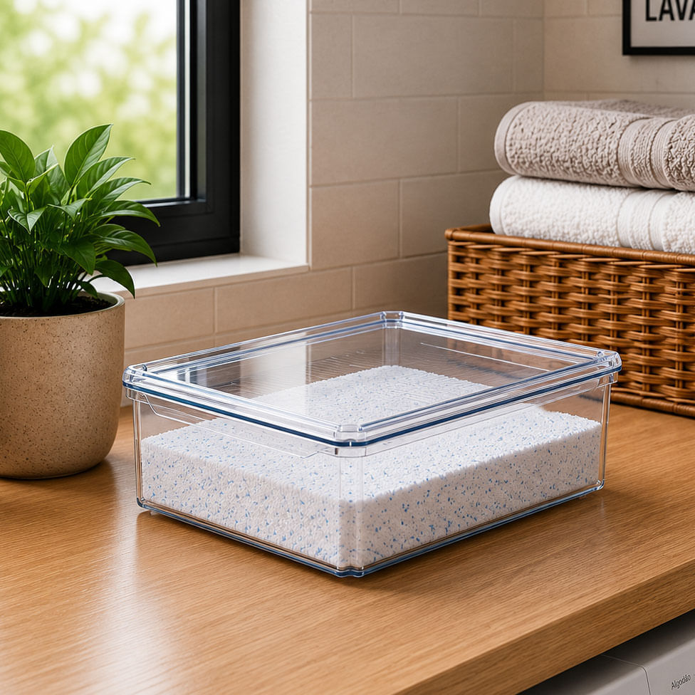Caixa Organizadora Tampa Empilhável 10x30cm